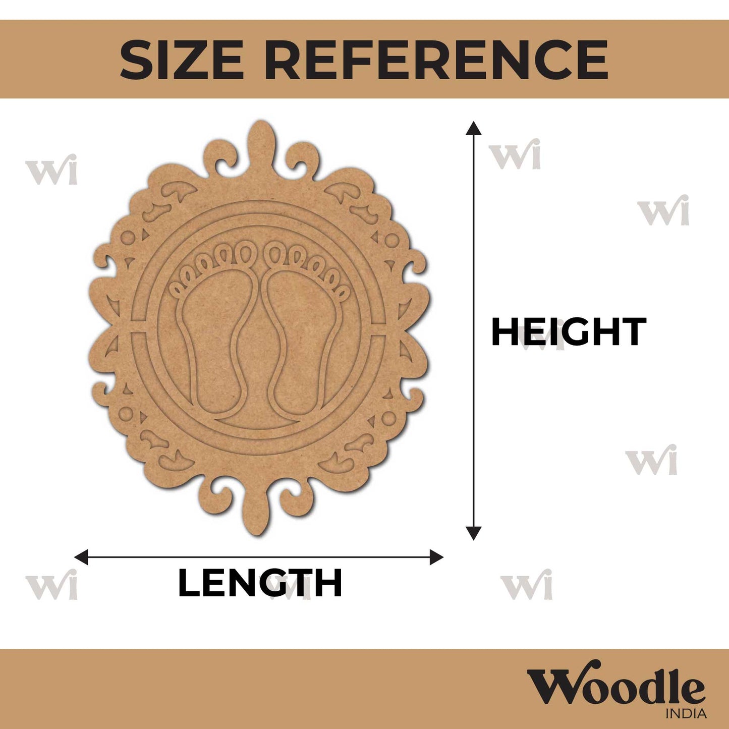 Lakshmi Paul Feet Two Layered Base MDF Design 1