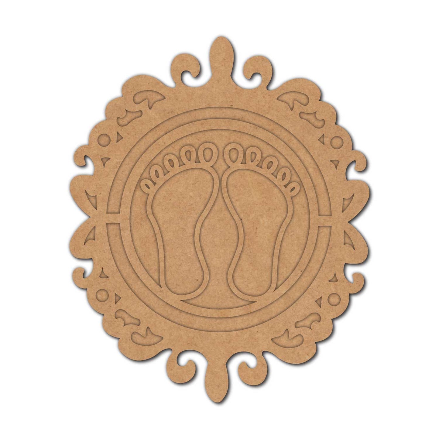 Lakshmi Paul Feet Two Layered Base MDF Design 1