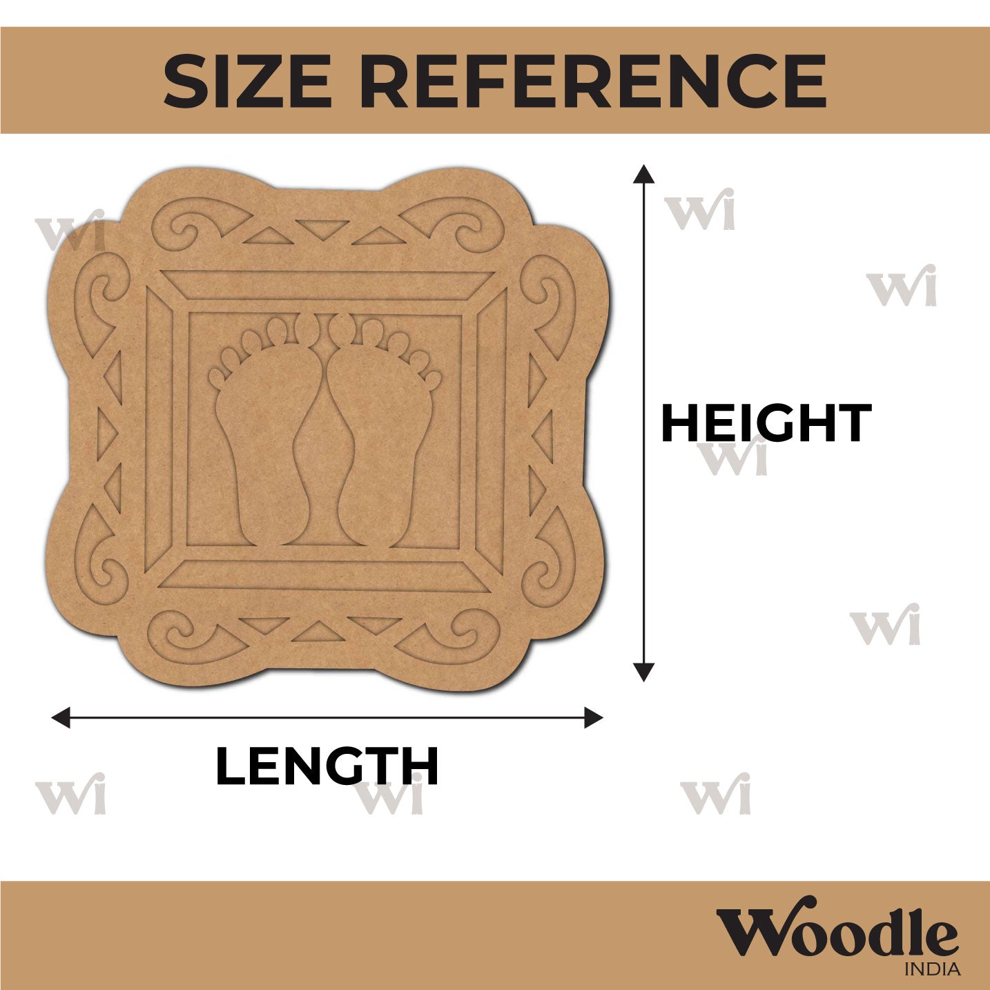 Lakshmi Paul Feet Two Layered Base MDF Design 2