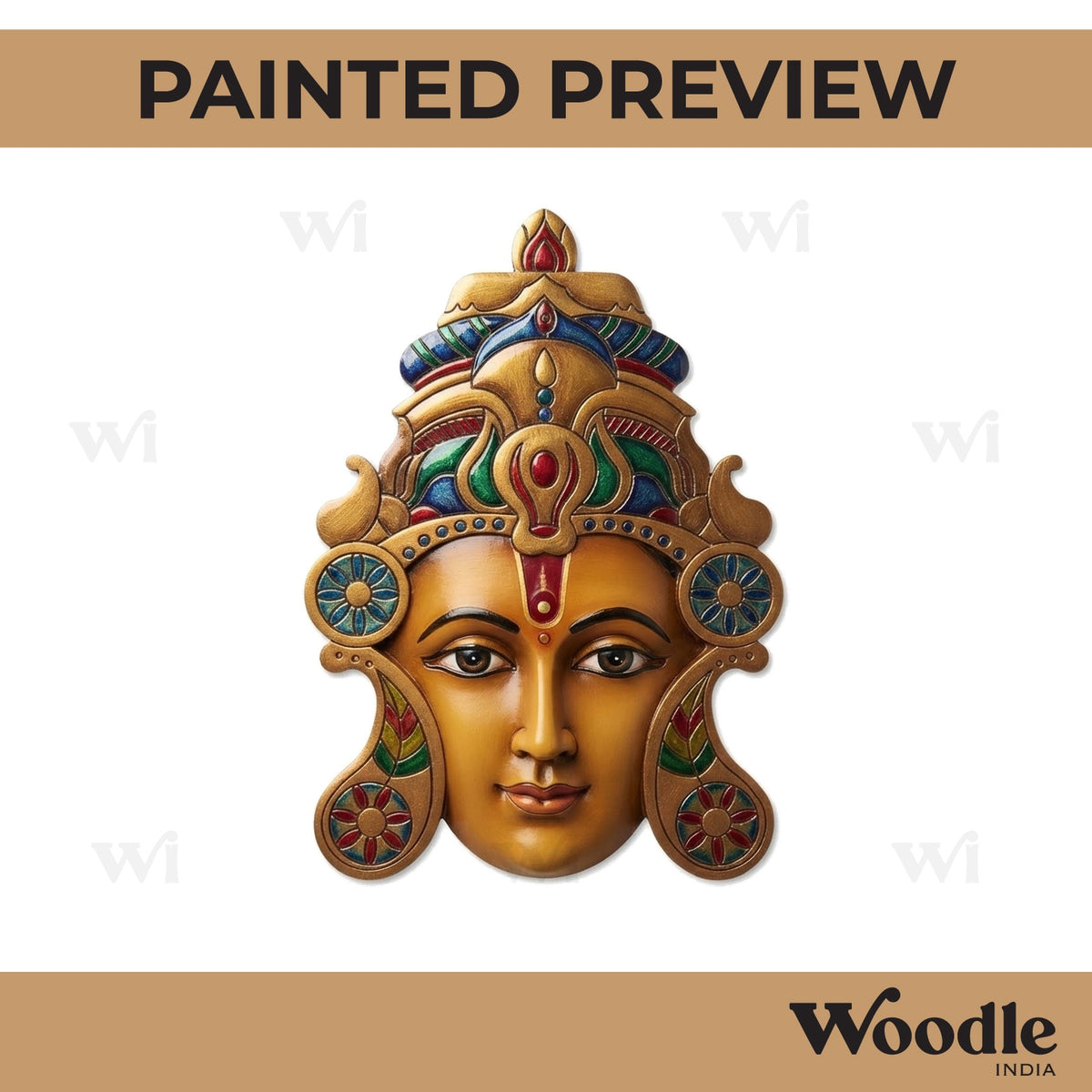 Lakshmi Ji Face Pre Marked MDF Design 1