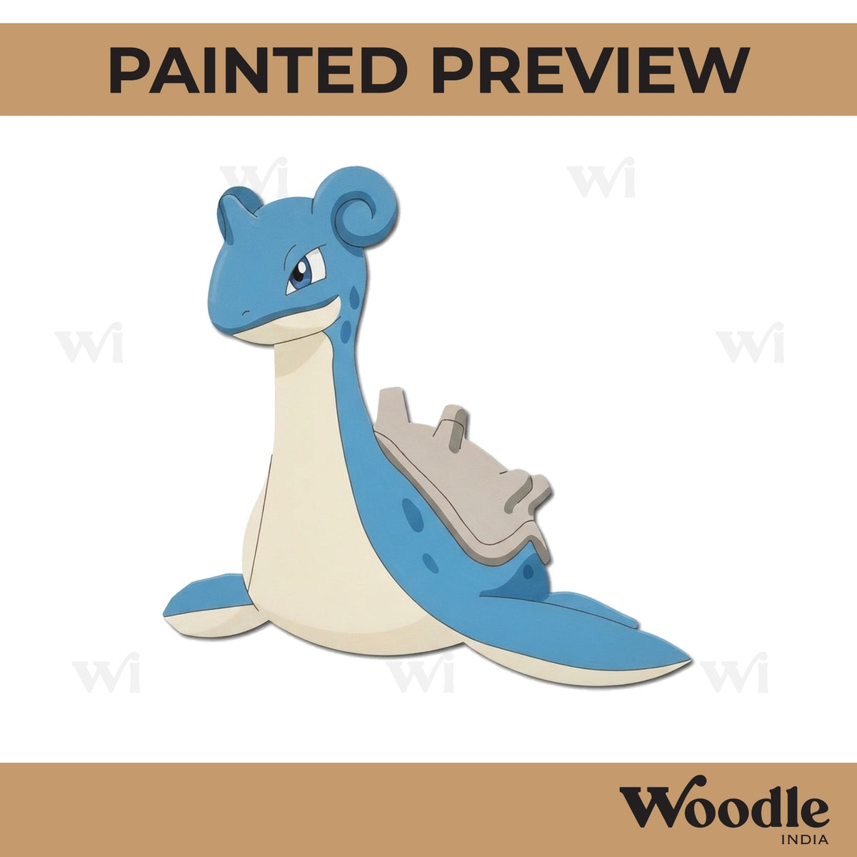 Lapras Pokemon Pre Marked MDF Design 1