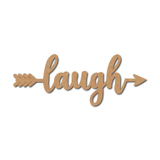 Laugh Arrow Pre Marked MDF Design 1