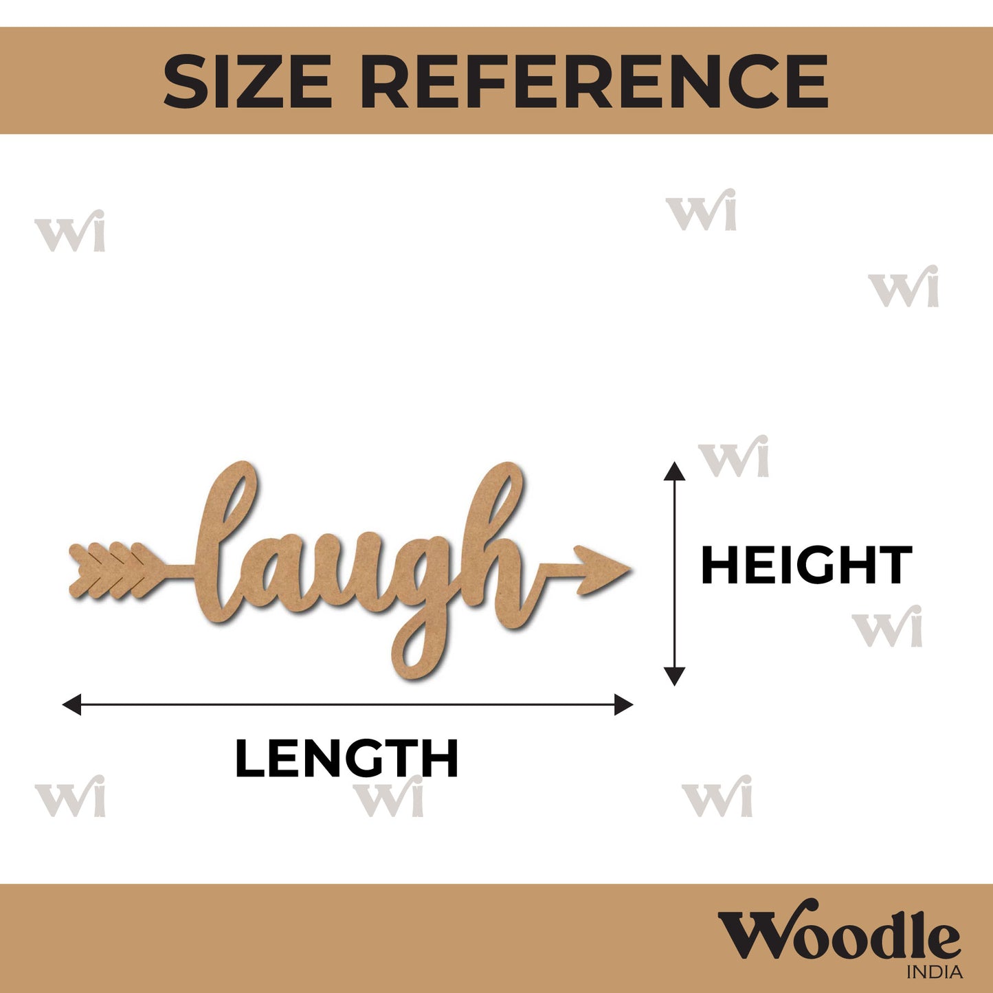 Laugh Arrow Pre Marked MDF Design 1