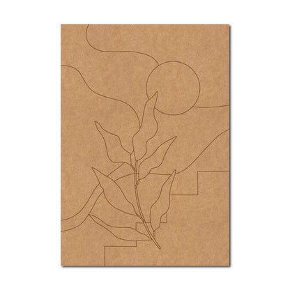 Leaf Boho Art Pre Marked Base MDF Design 1