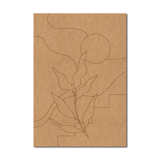 Leaf Boho Art Pre Marked Base MDF Design 1