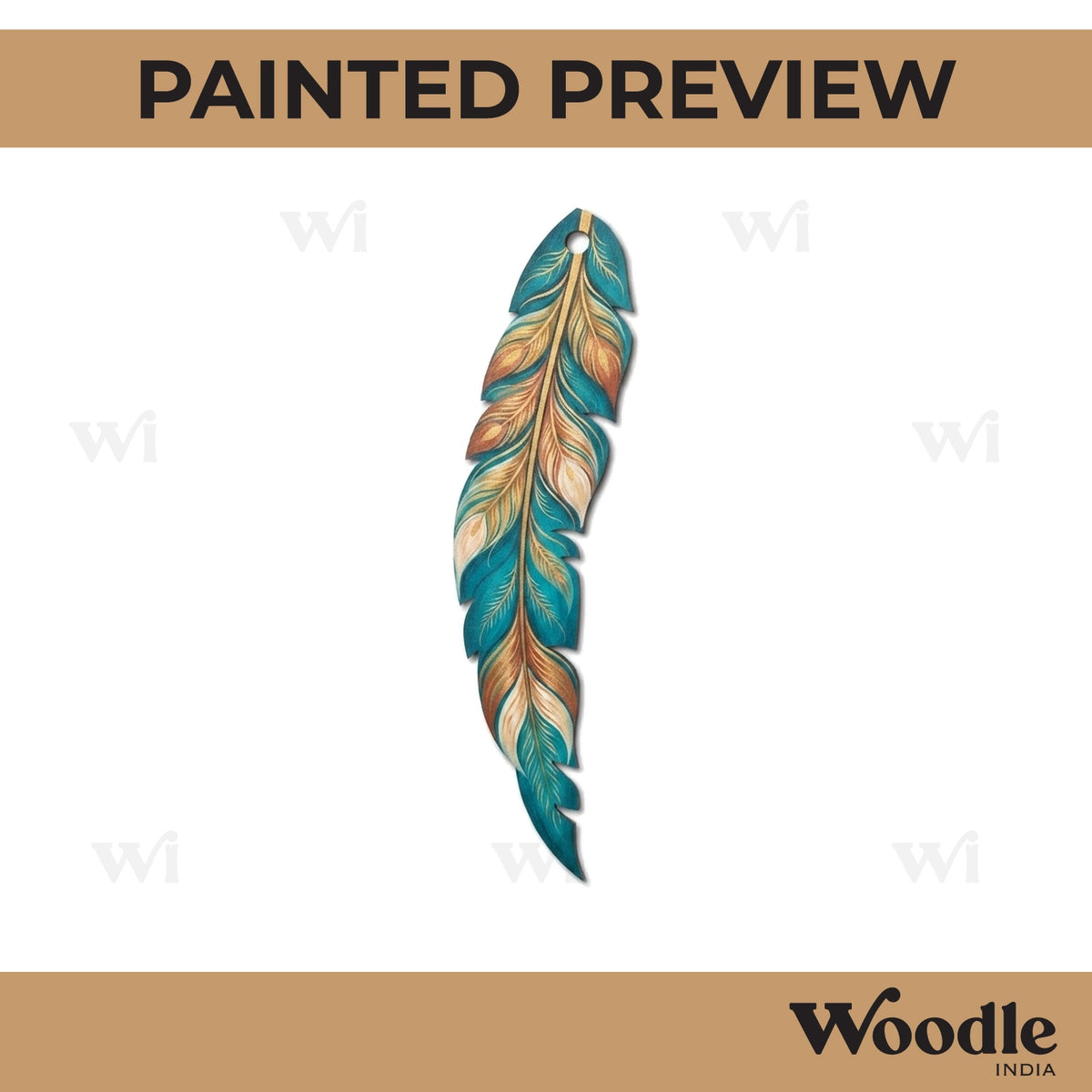 Leaf Bookmark MDF Design 1