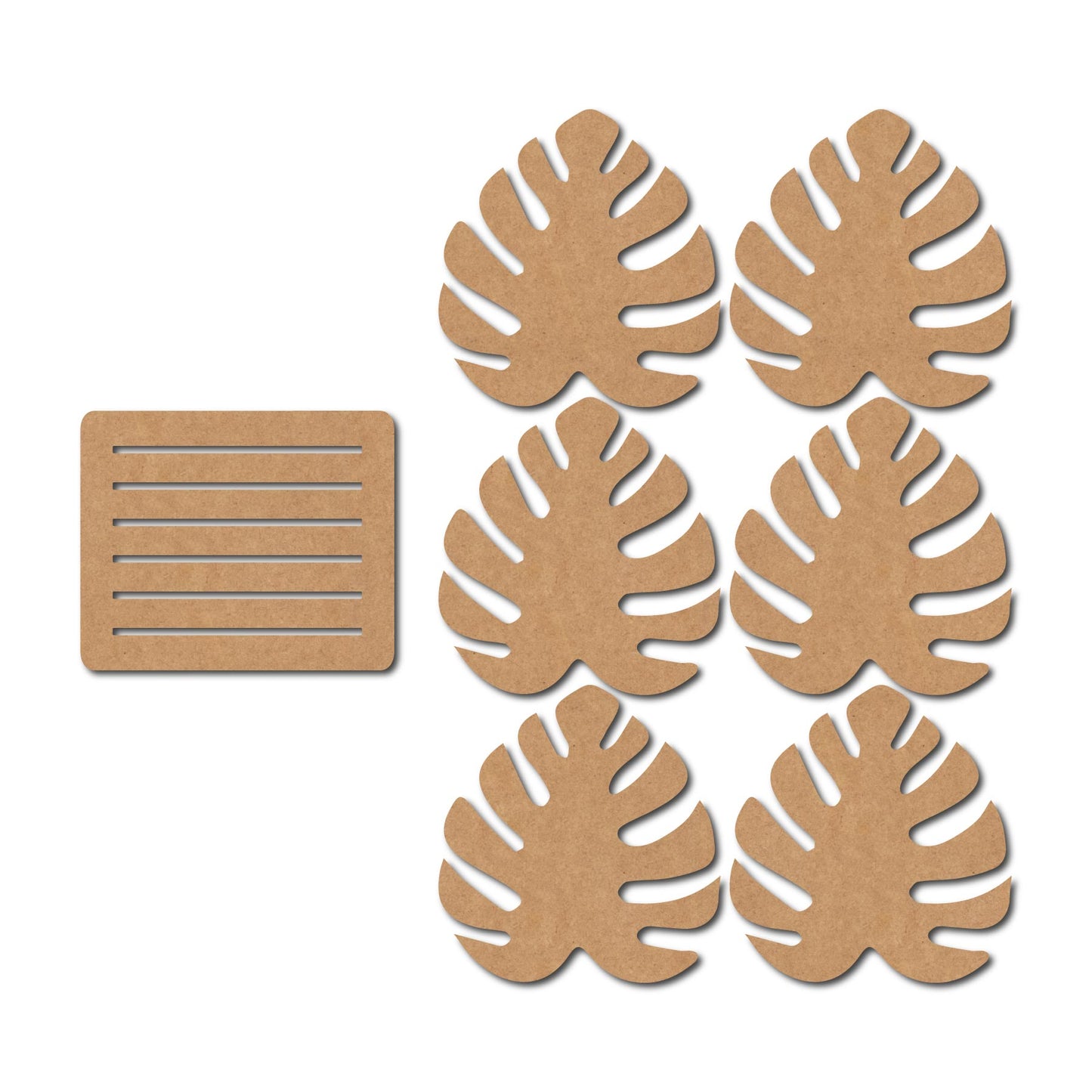 Leaf Coaster MDF Design 1