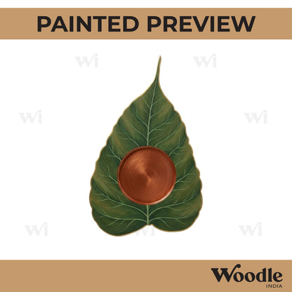 Leaf Diya Tealight Holder MDF Design 1