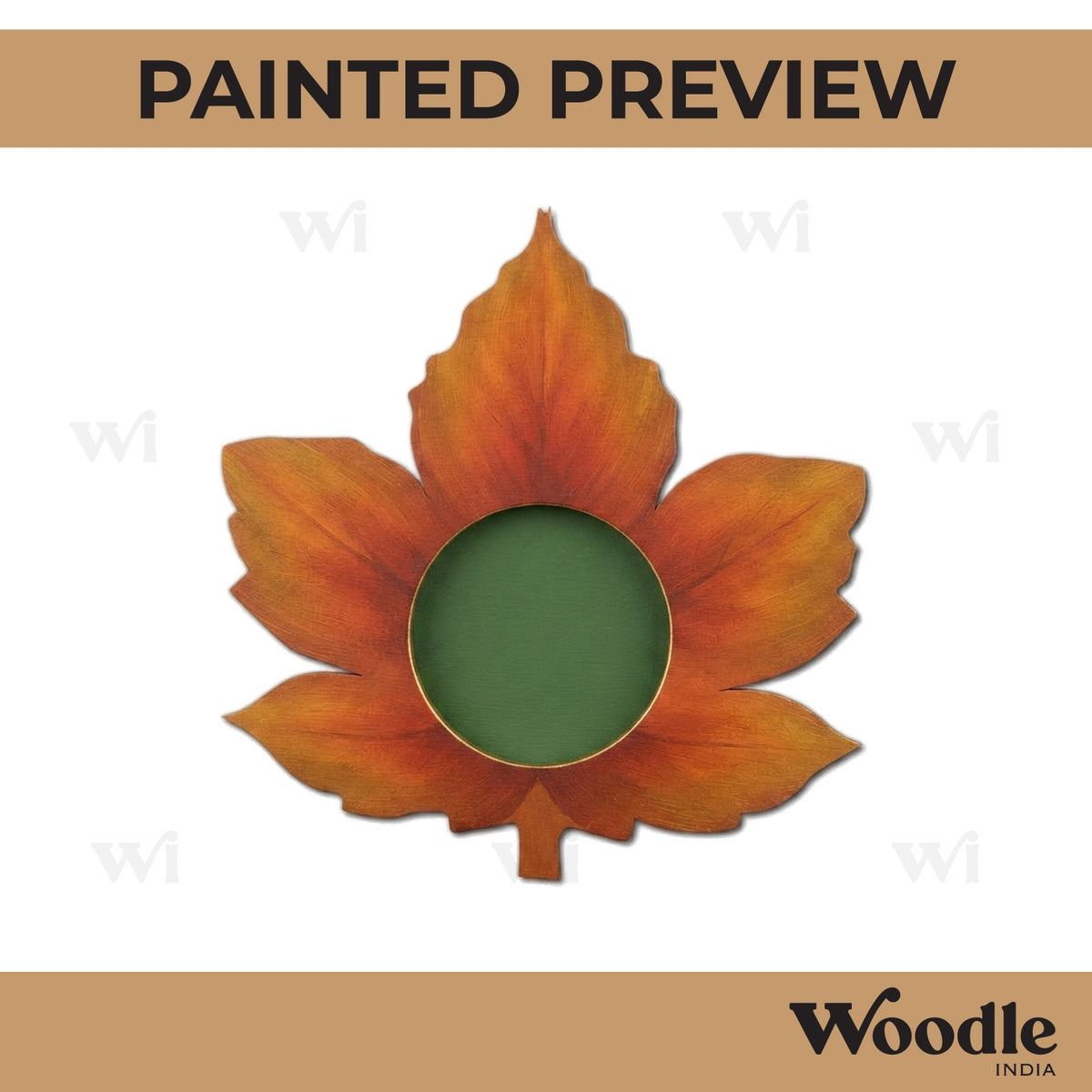 Leaf Diya Tealight Holder MDF Design 2
