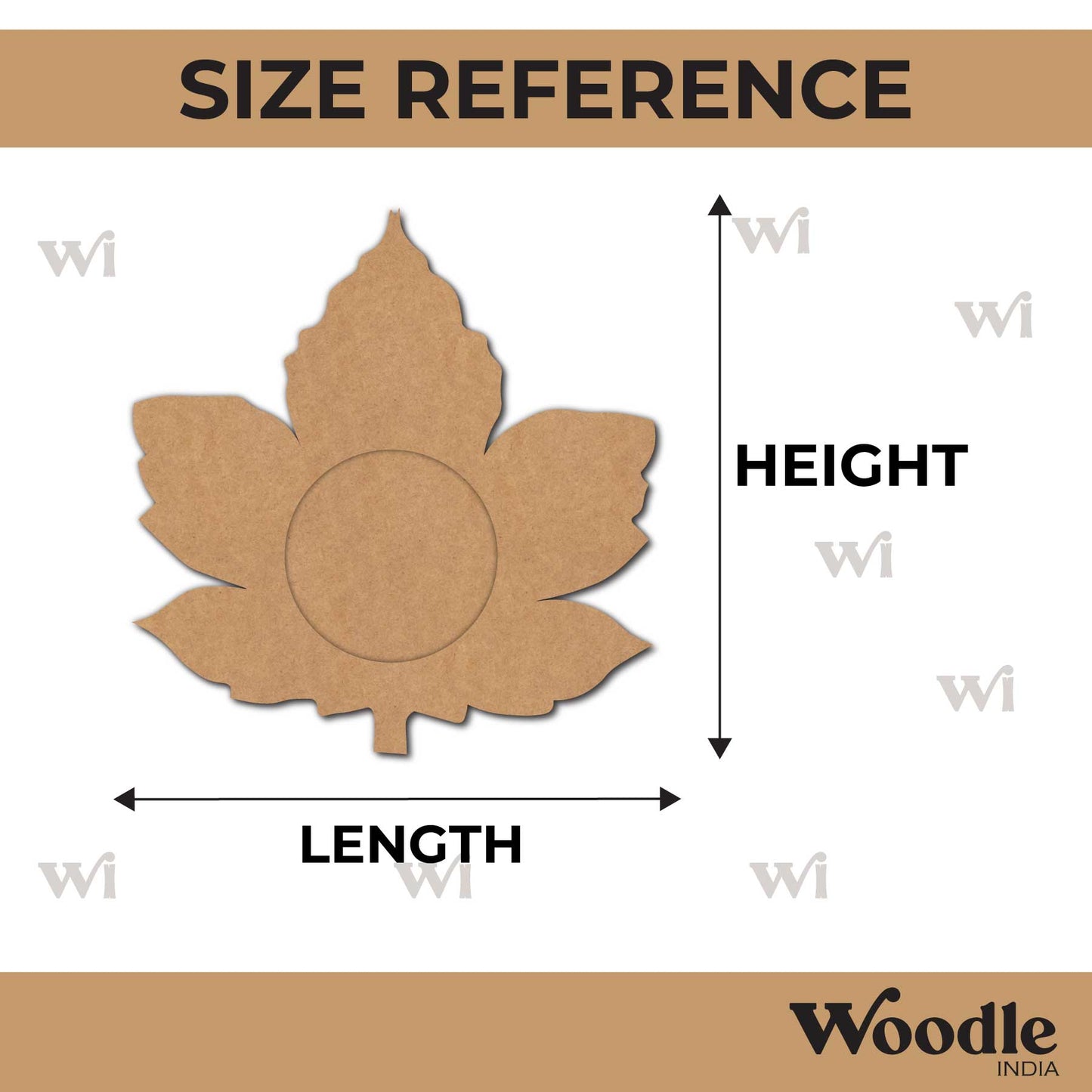 Leaf Diya Tealight Holder MDF Design 2