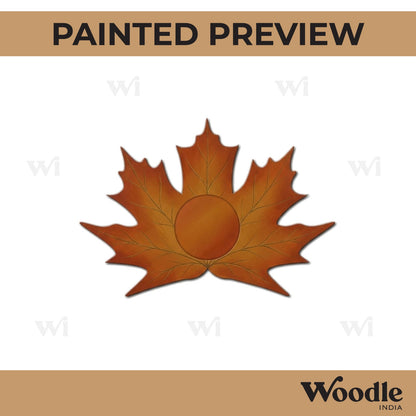 Leaf Diya Tealight Holder MDF Design 4