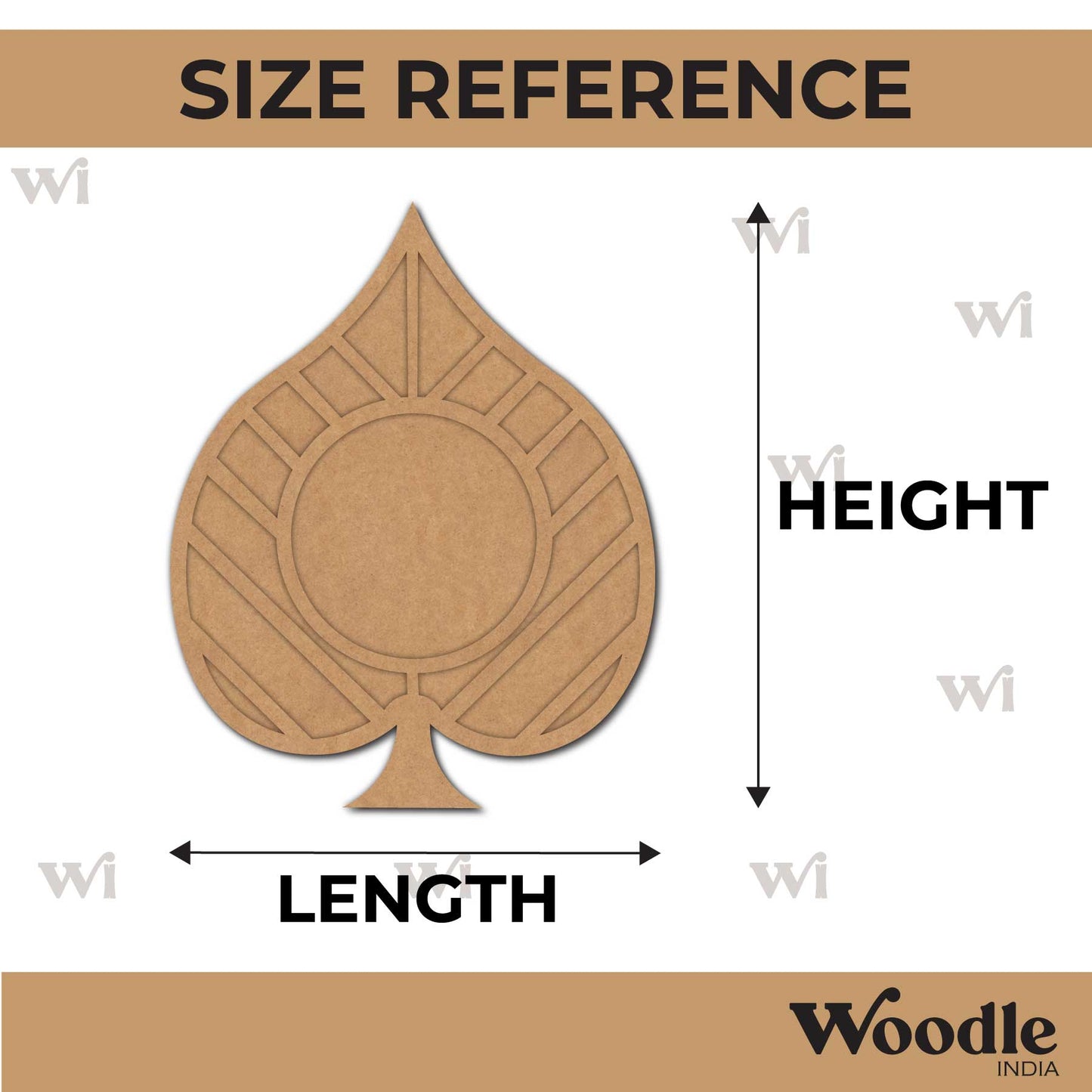 Leaf Diya Tealight Holder MDF Design 5