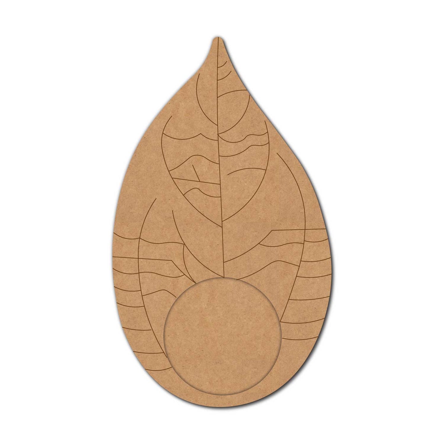 Leaf Diya Tealight Holder Pre Marked MDF Design 1