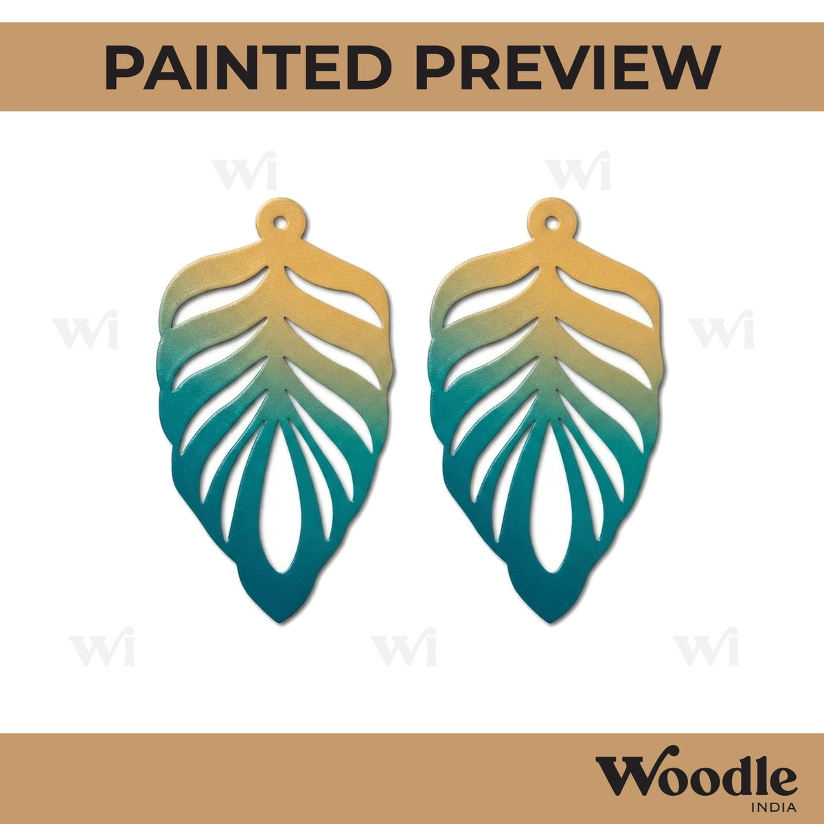 Leaf Earrings MDF Design 1