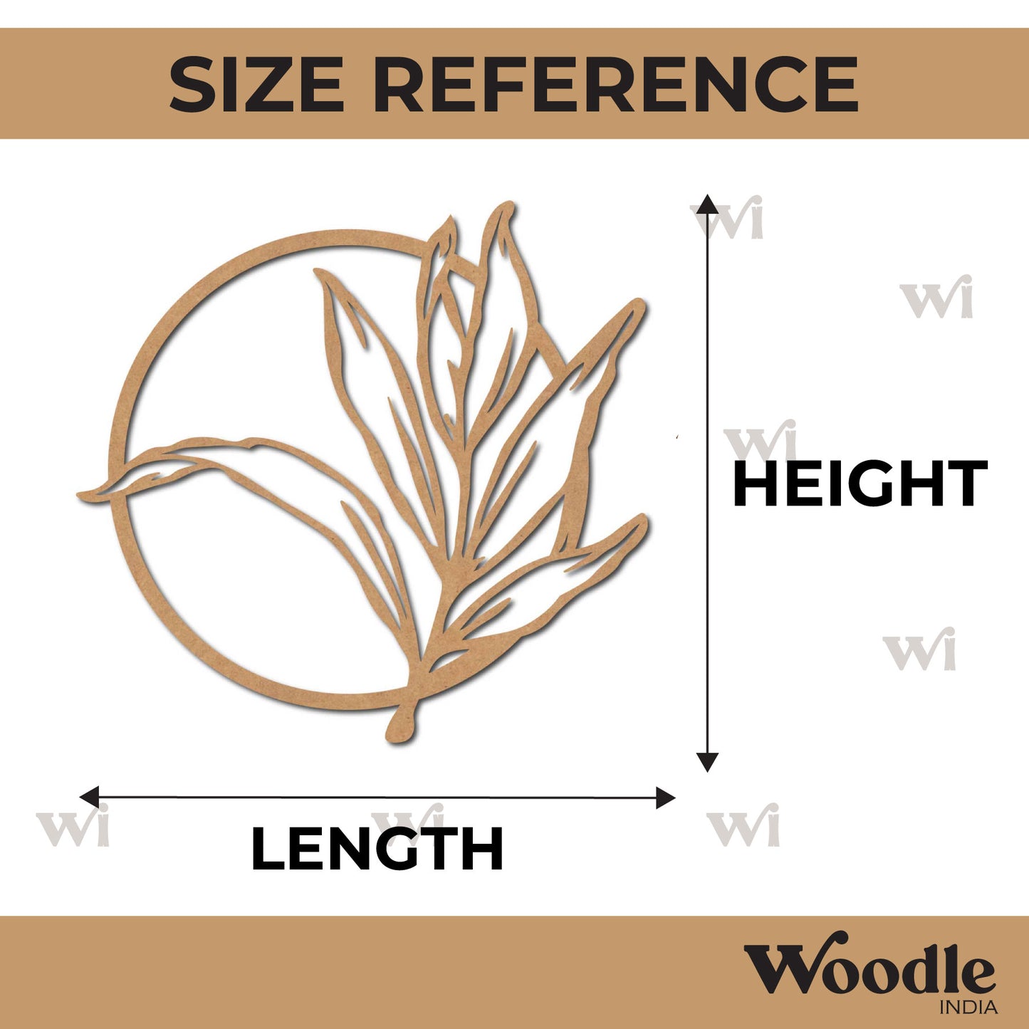 Leaf Round Cutout MDF Design 1
