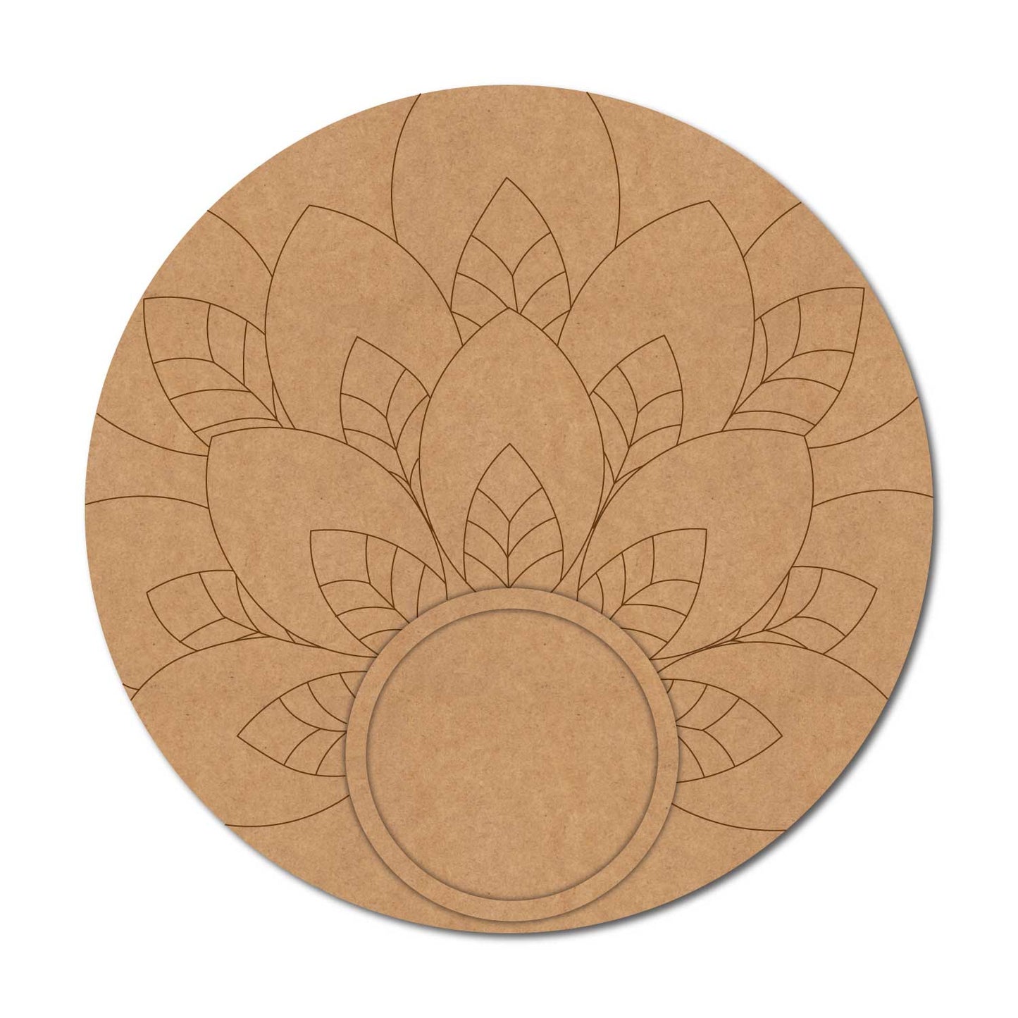 Leaves Diya Tealight Holder Pre Marked MDF Design 2