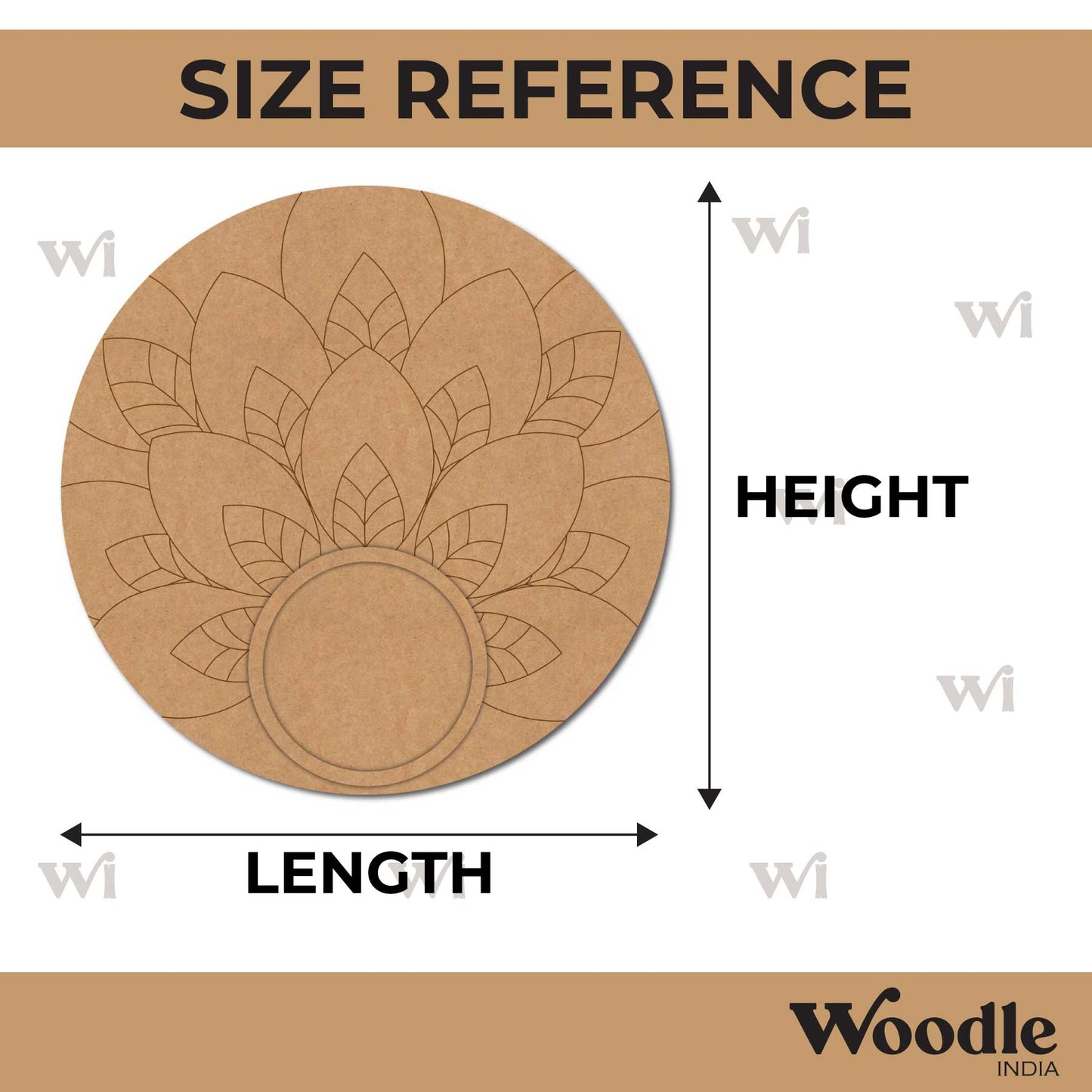 Leaves Diya Tealight Holder Pre Marked MDF Design 2