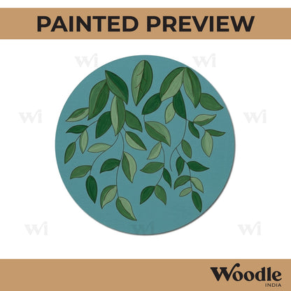 Leaves Pre Marked Round MDF Design 5
