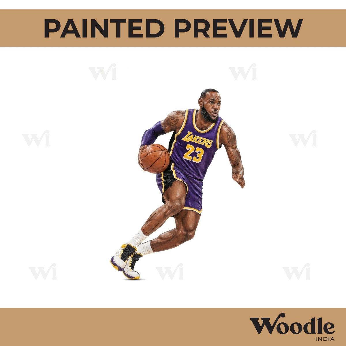Lebron James Basketball Pre Marked MDF Design 1