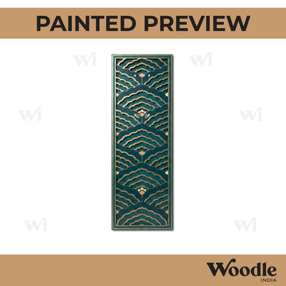 Leheriya Pattern Rectangle Pre Marked MDF Design 1