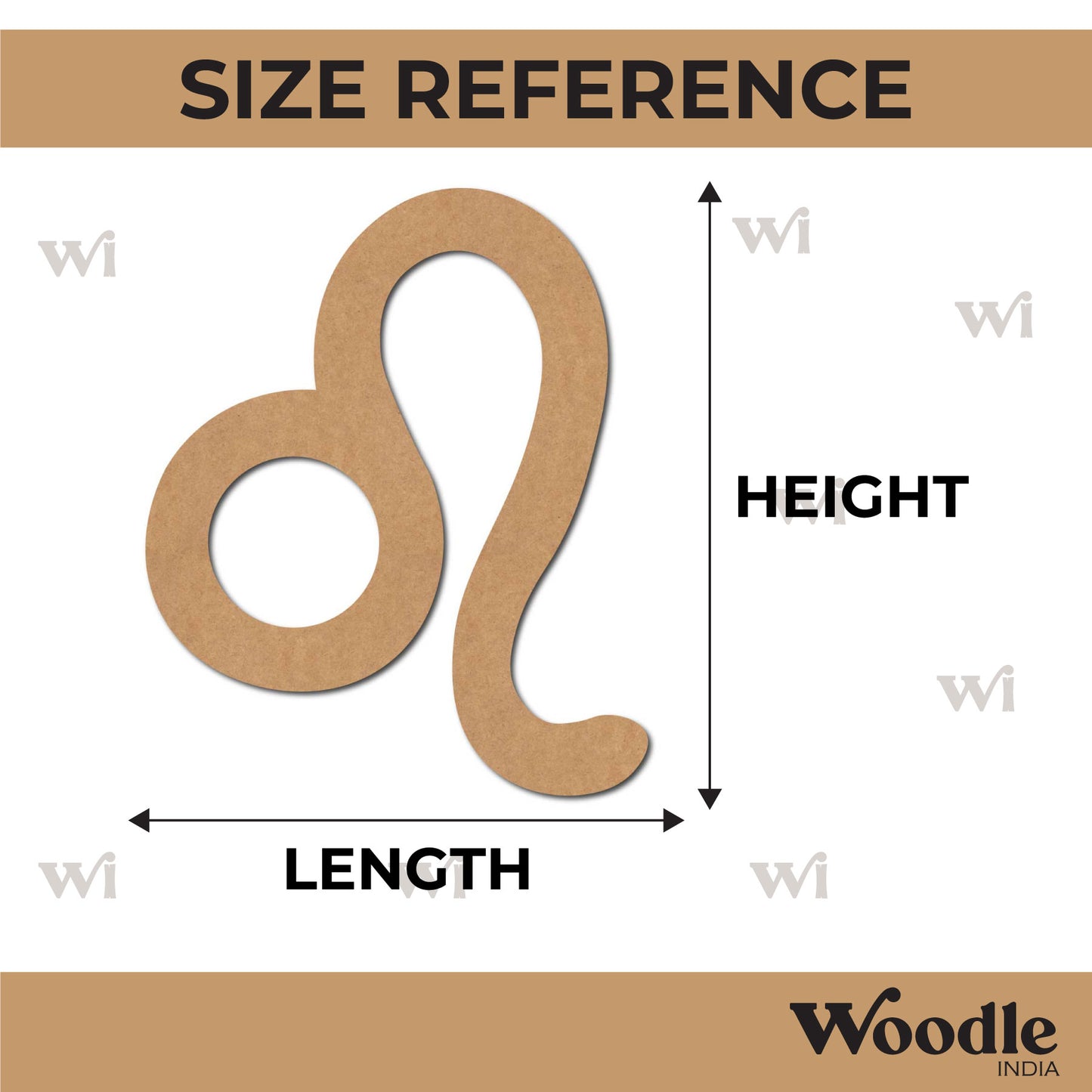 Leo Zodiac Sign Cutout MDF Design 2