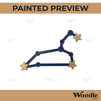 Leo Constellation Zodiac Style Cutout MDF Design 1