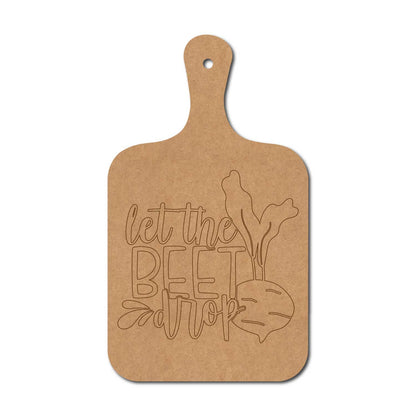 Let The Beet Drop Pre Marked Chopping Board MDF Design 1