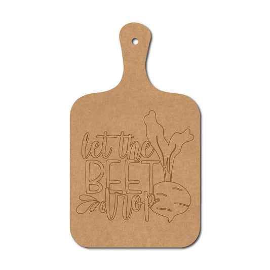 Let The Beet Drop Pre Marked Chopping Board MDF Design 1