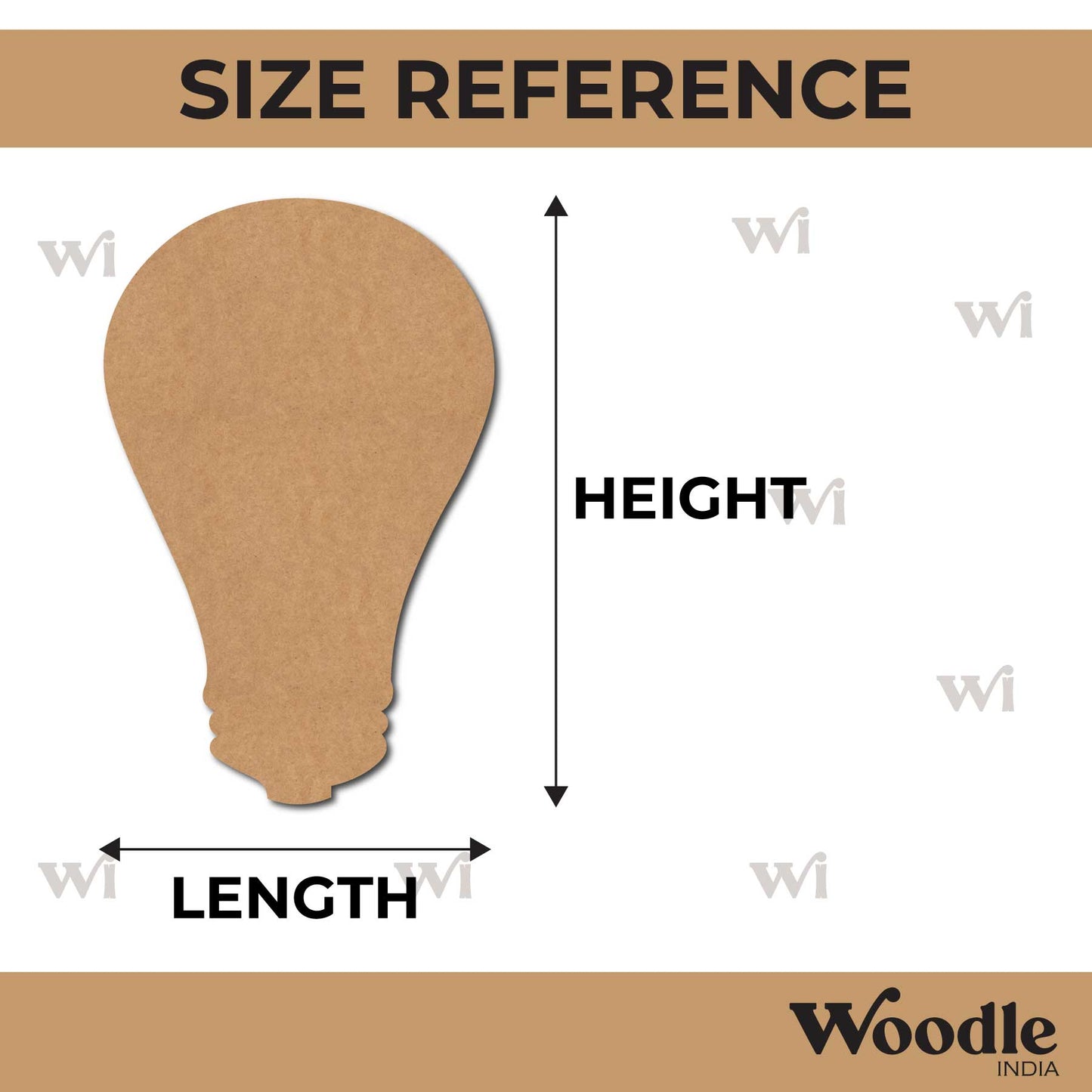 Light Bulb Cutout MDF Design 1