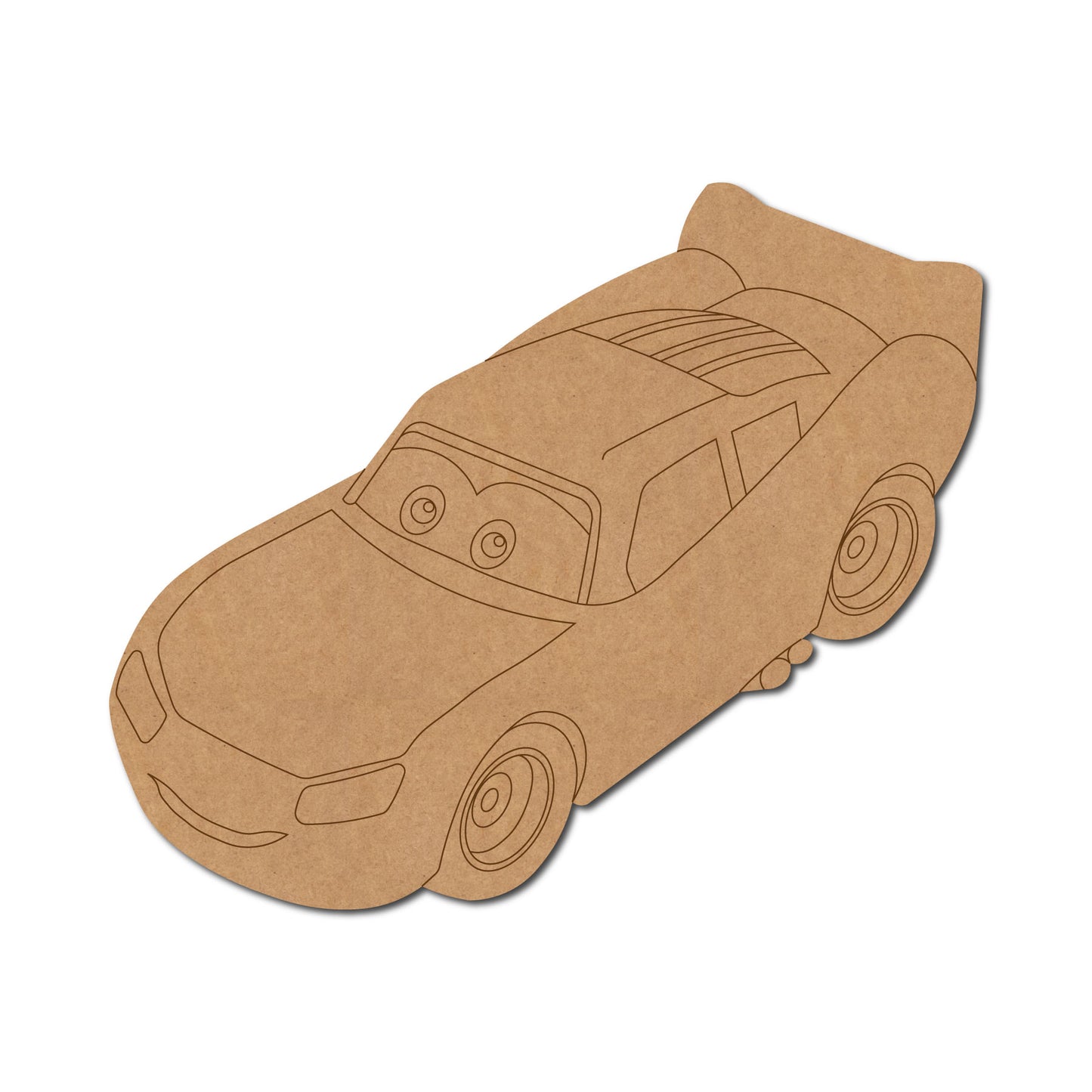 Lightning McQueen Car Cartoon Pre Marked MDF Design 2