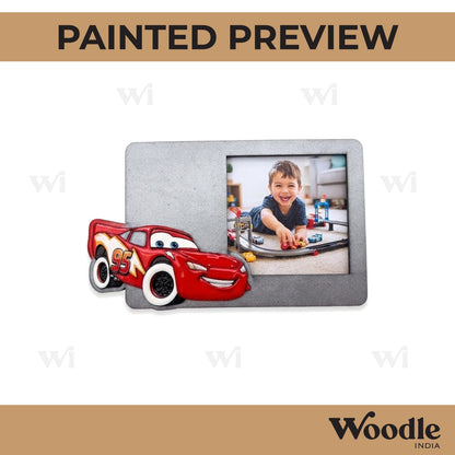 Lightning McQueen Car Three Layered Photo Frame MDF Design 1