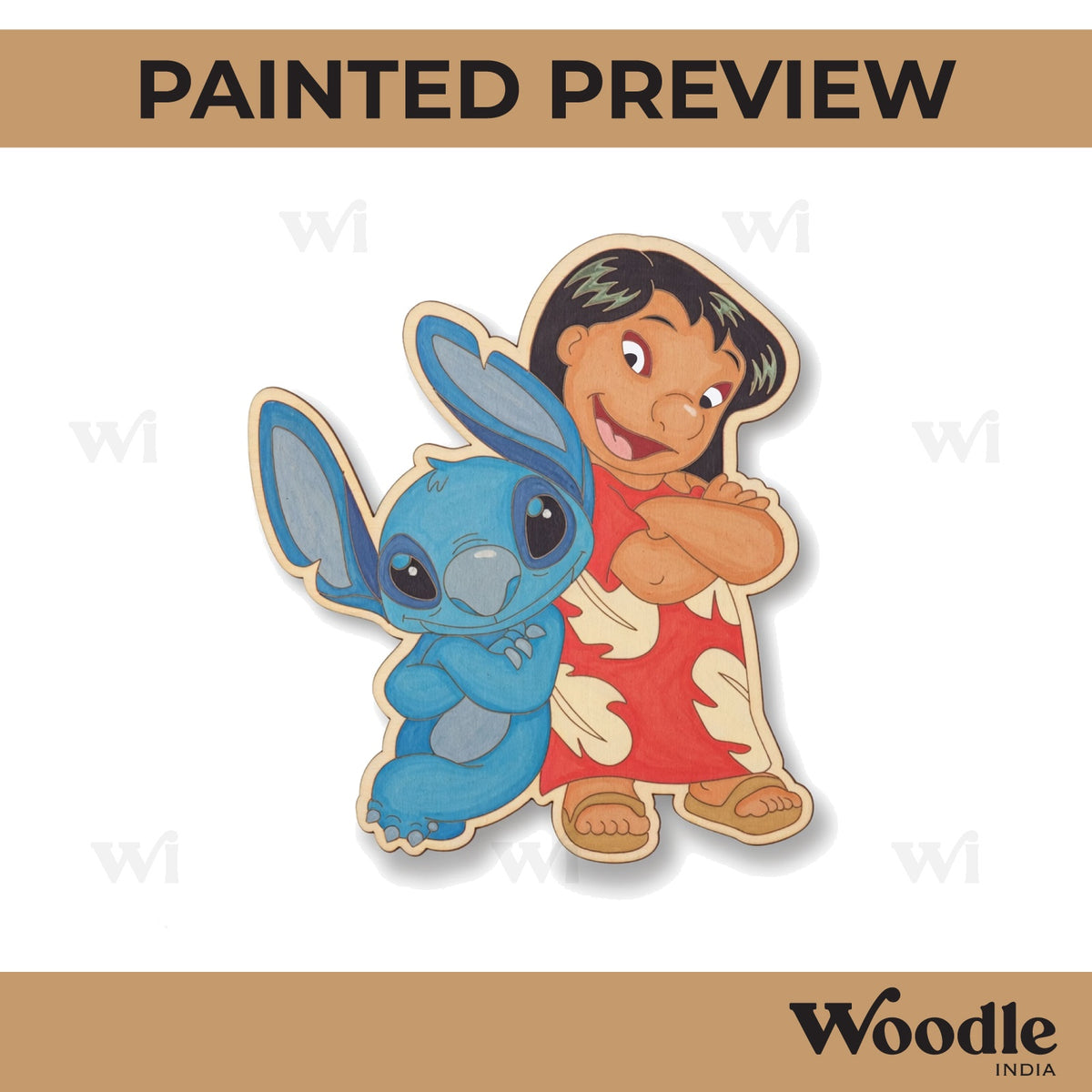Lilo & Stitch Cartoon Pre Marked MDF Design 1