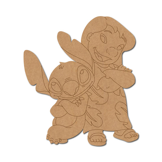 Lilo & Stitch Cartoon Pre Marked MDF Design 1