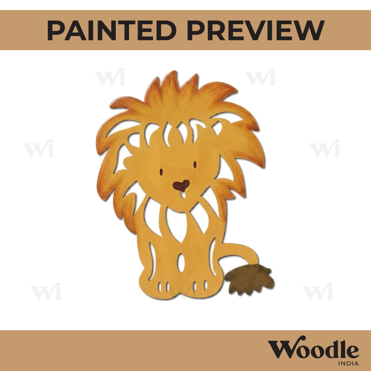 Lion Cutout MDF Design 1