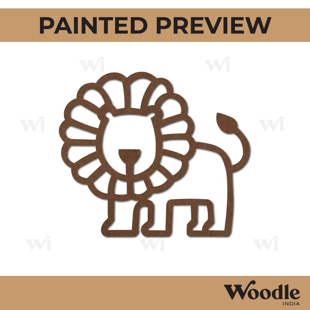Lion Cutout MDF Design 2