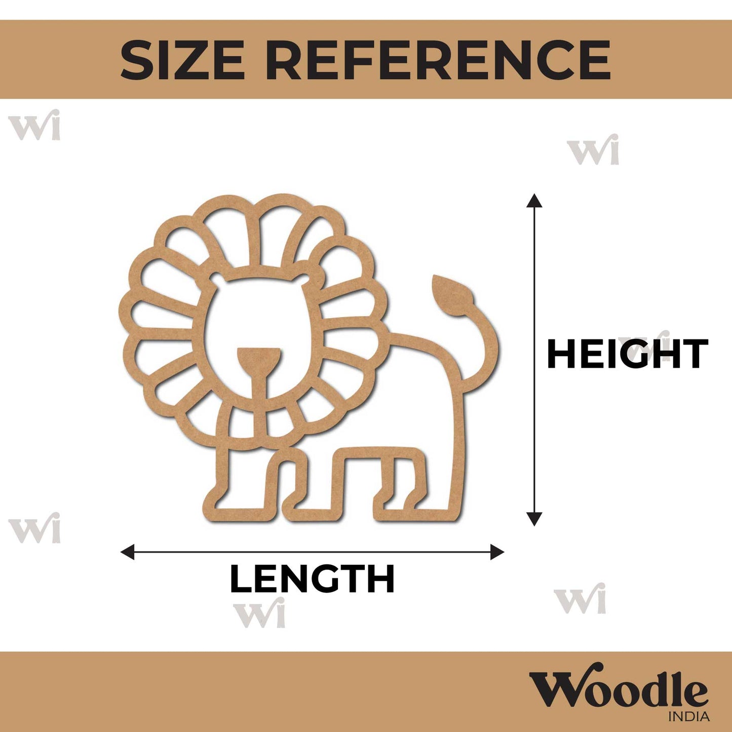 Lion Cutout MDF Design 2