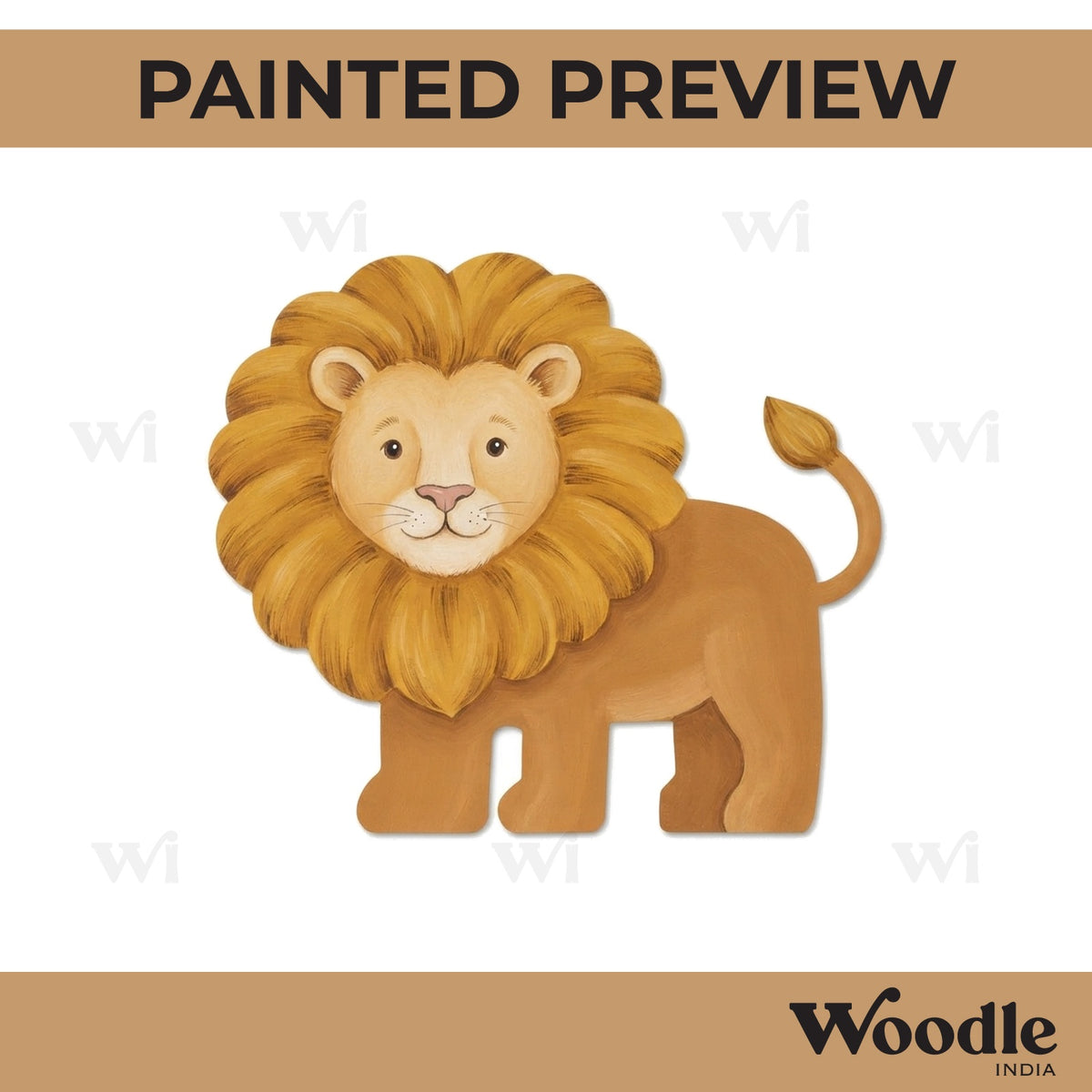 Lion Cutout MDF Design 3