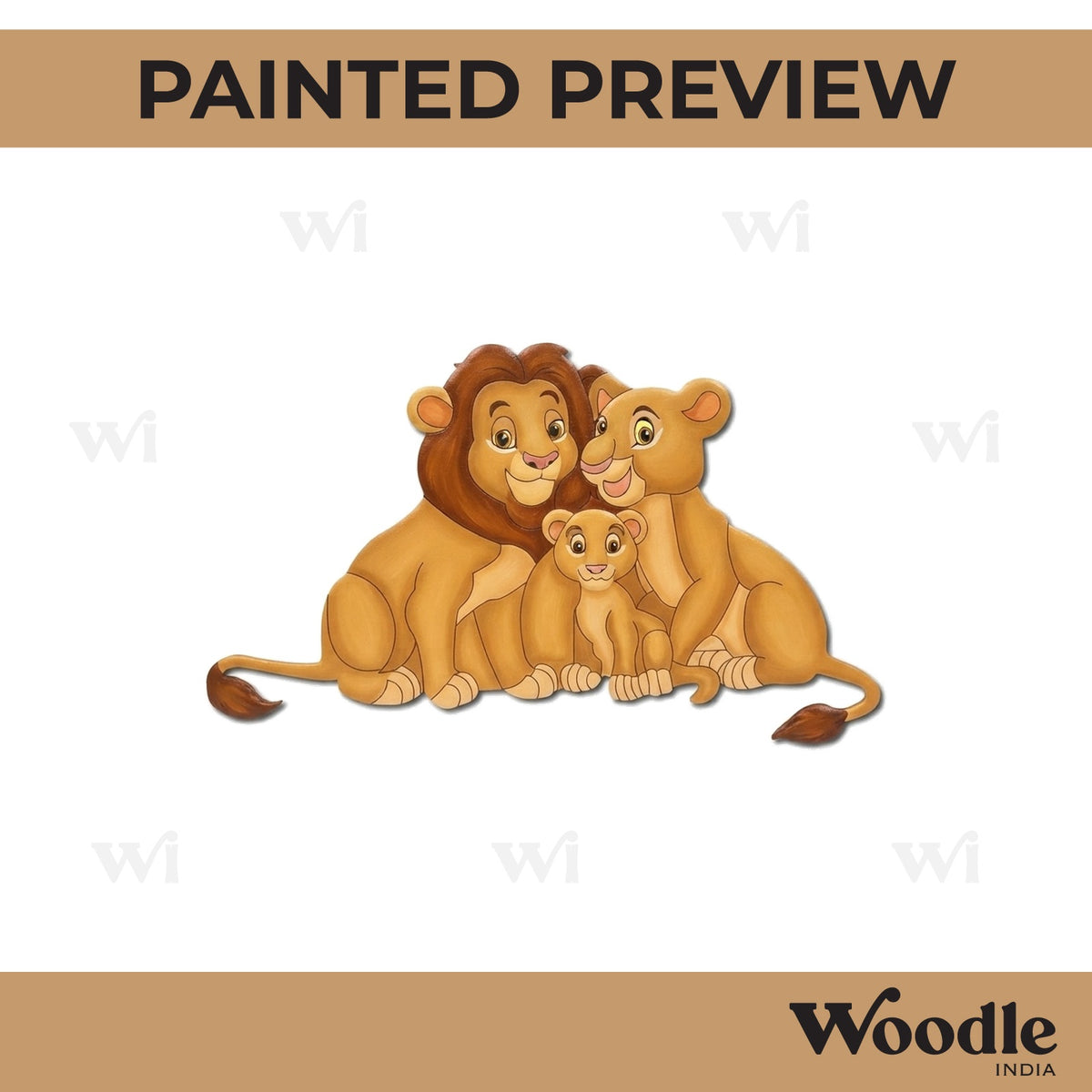Lion Family The Lion King Pre Marked MDF Design 1