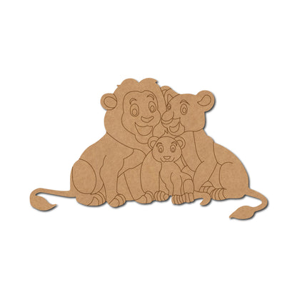 Lion Family The Lion King Pre Marked MDF Design 1