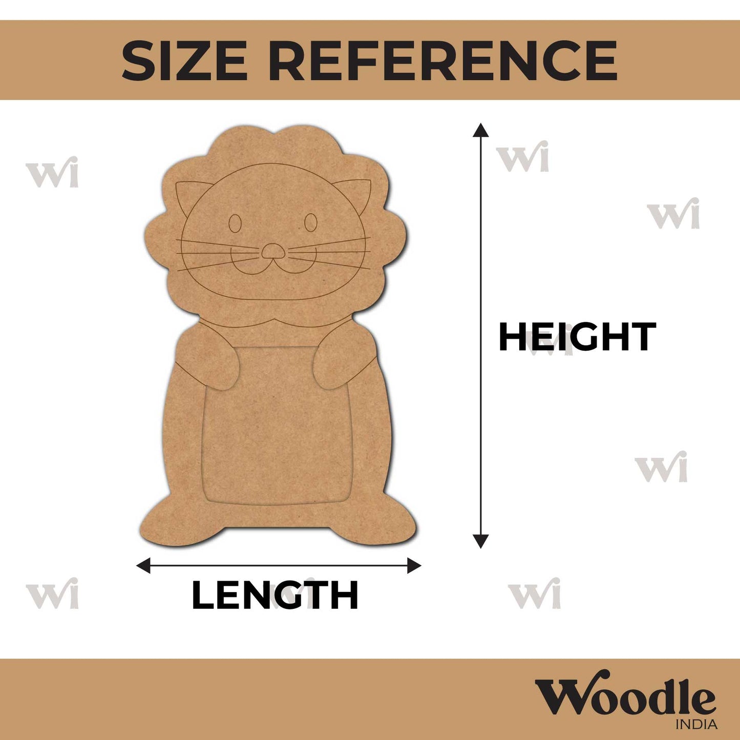 Lion Frame Pre Marked MDF Design 1