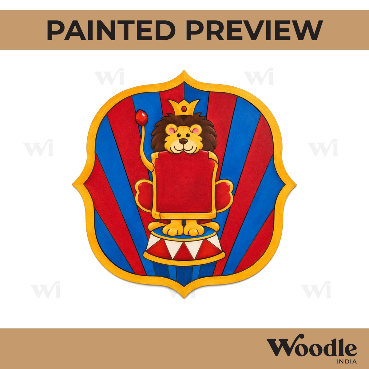 Lion In Carnival Circus Pre Marked MDF Design 1