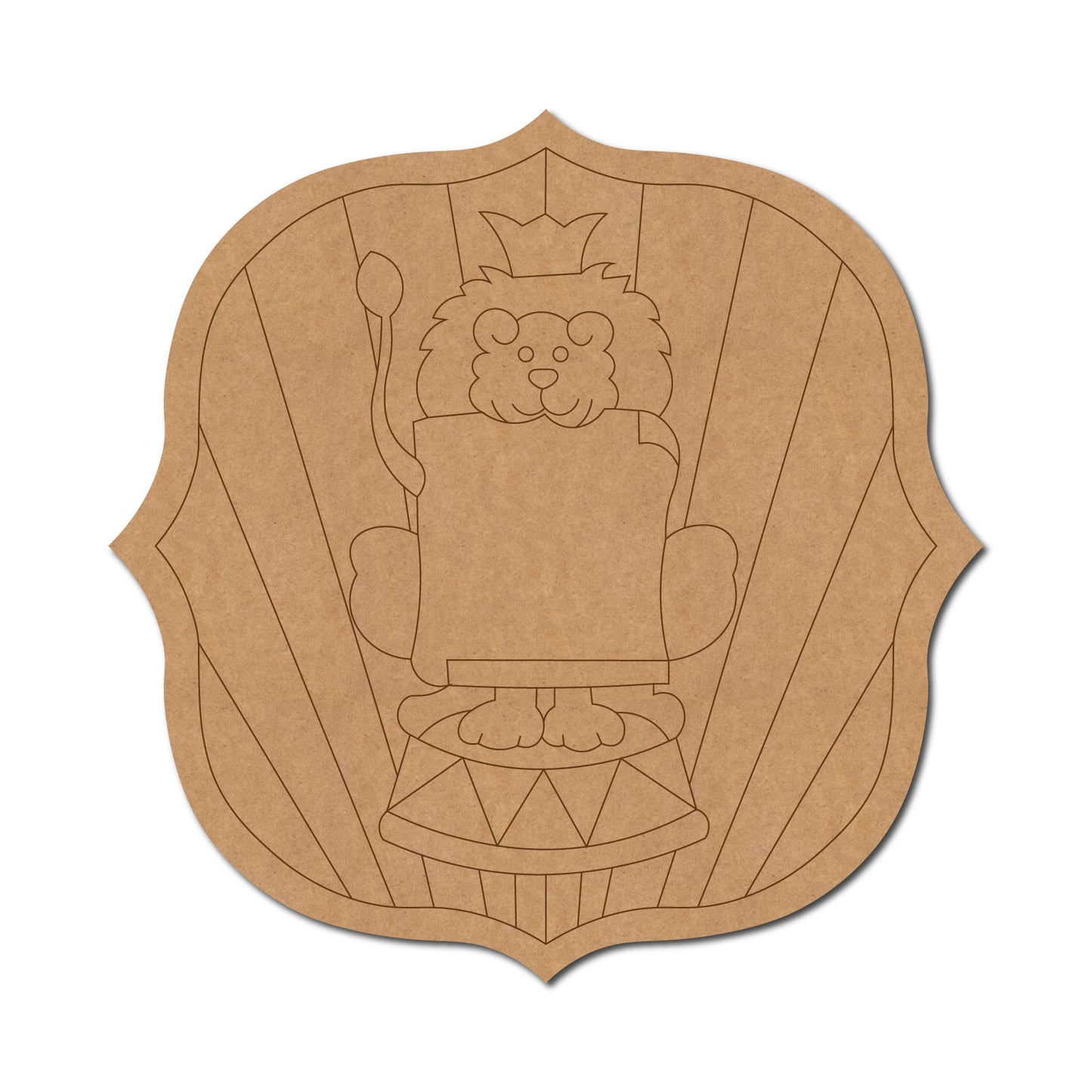 Lion In Carnival Circus Pre Marked MDF Design 1