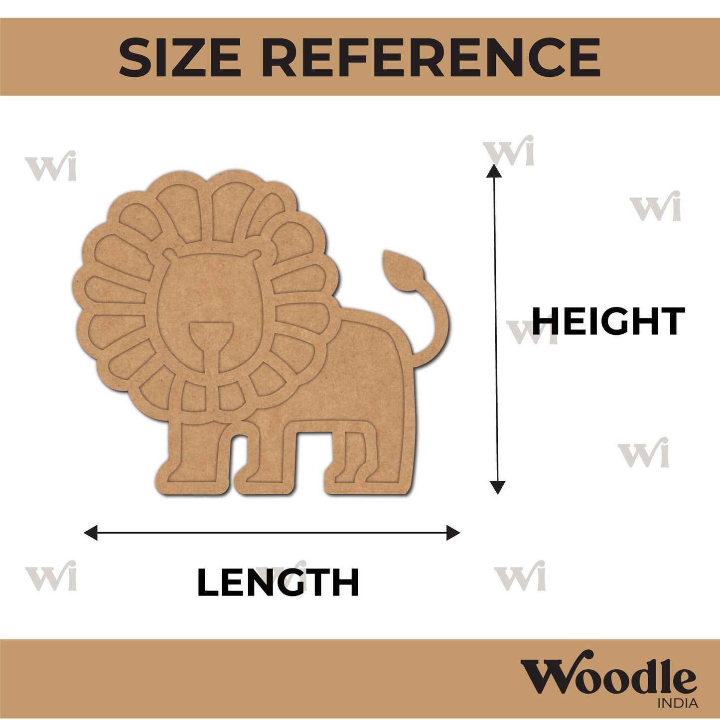 Lion Mosaic Art MDF Design 1