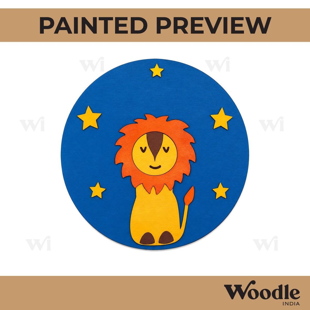 Lion Nameplate MDF Design 2