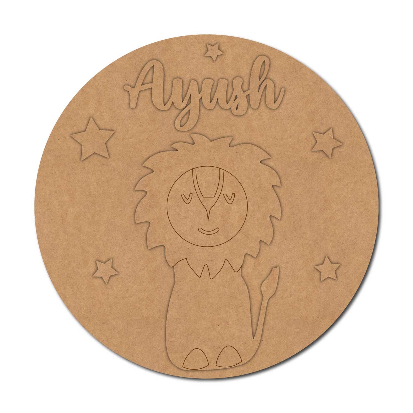 Lion Nameplate MDF Design 2