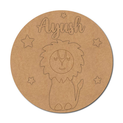 Lion Nameplate MDF Design 2