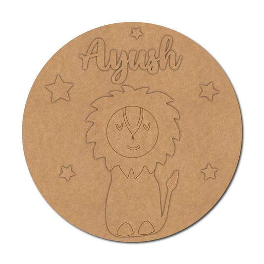 Lion Nameplate MDF Design 2