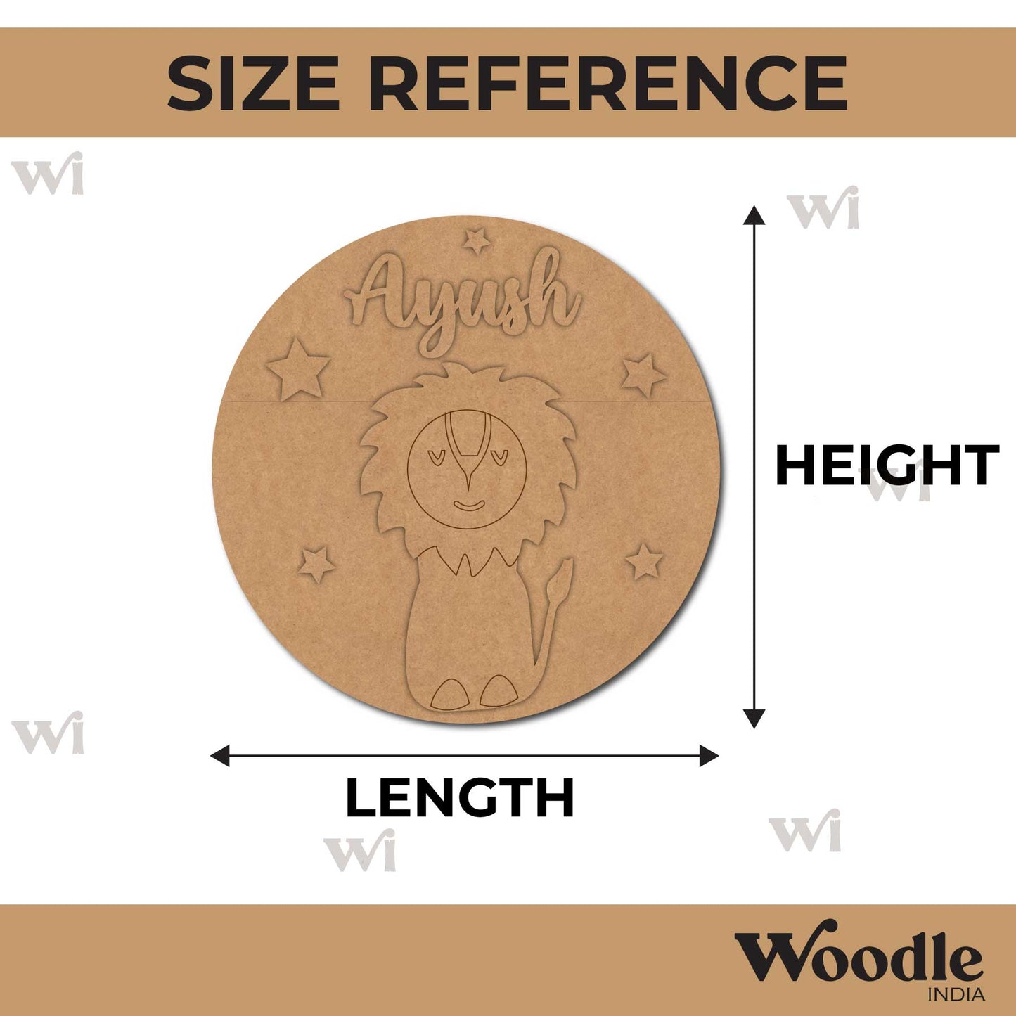 Lion Nameplate MDF Design 2
