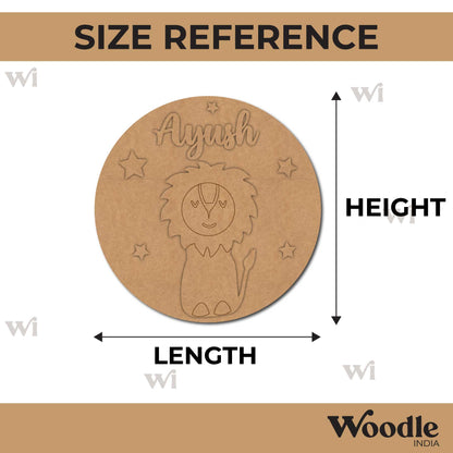 Lion Nameplate MDF Design 2