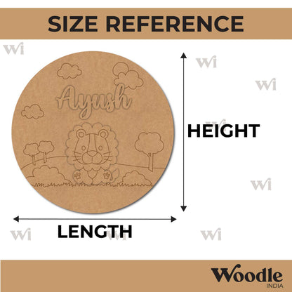 Lion Nameplate MDF Design 3